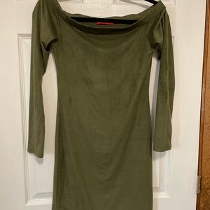 NEM Fashion strapless green dress